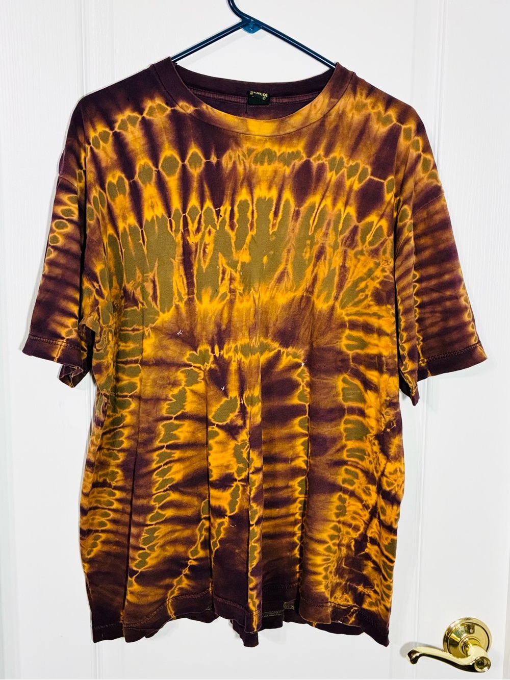 Vintage Acacia Tie Dye T Shirt Distressed Hippie Boho Cotton Men’s Large